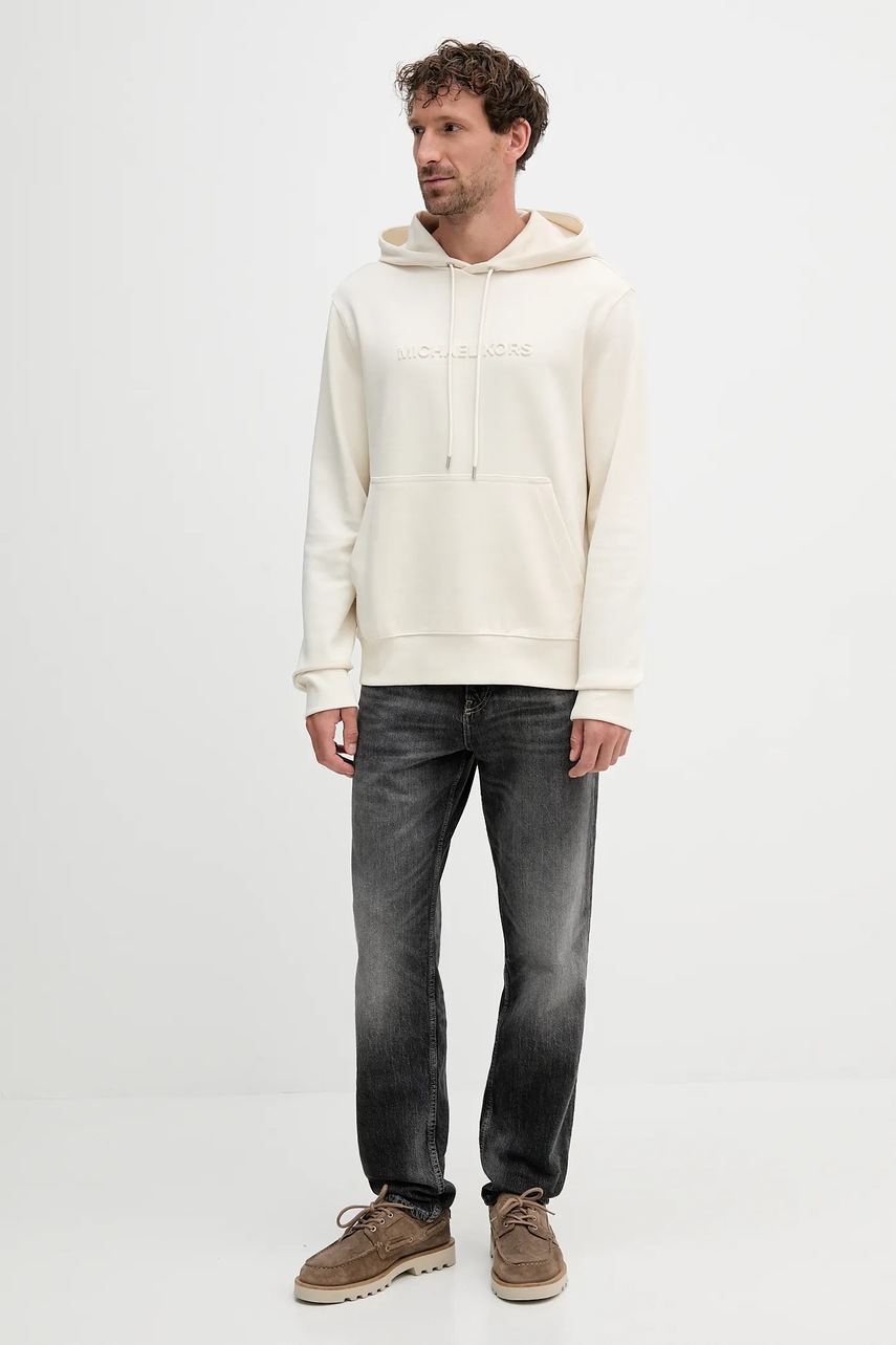 Кофта Michael Kors цвет серый с капюшоном с аппликацией CR552G25MF
