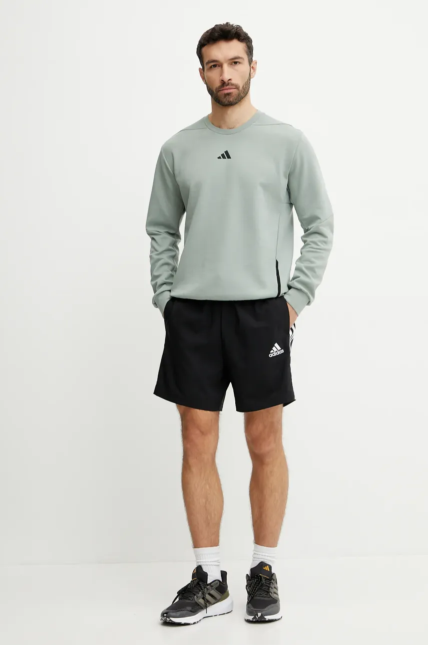 Кофта для тренинга adidas Performance Designed for Training цвет зелёный однотонная JI8166 Кофта для тренинга adidas Performance Designed for Training цвет зелёный однотонная JI8166