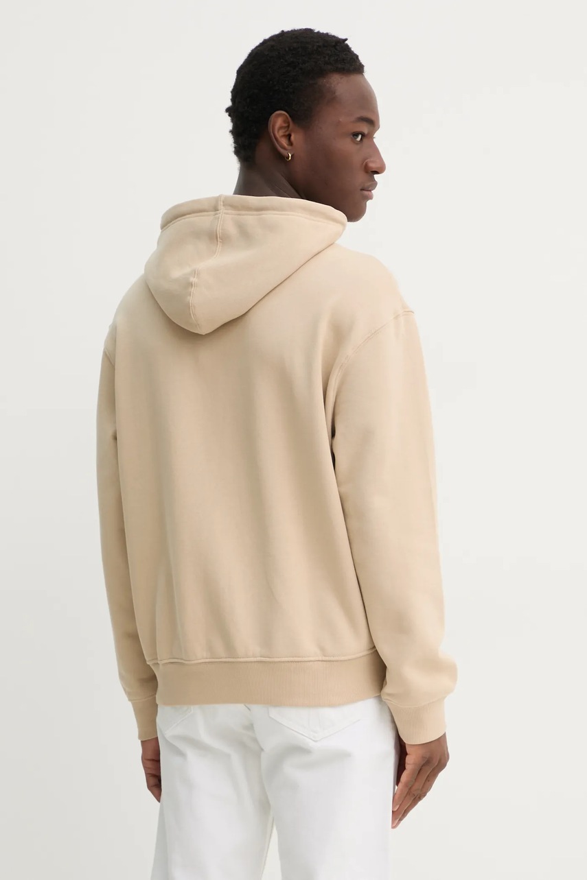 Μπλούζα Guess Jeans χρώμα: μπεζ, με κουκούλα, M5RQ38 KCPR1 φωτογραφία