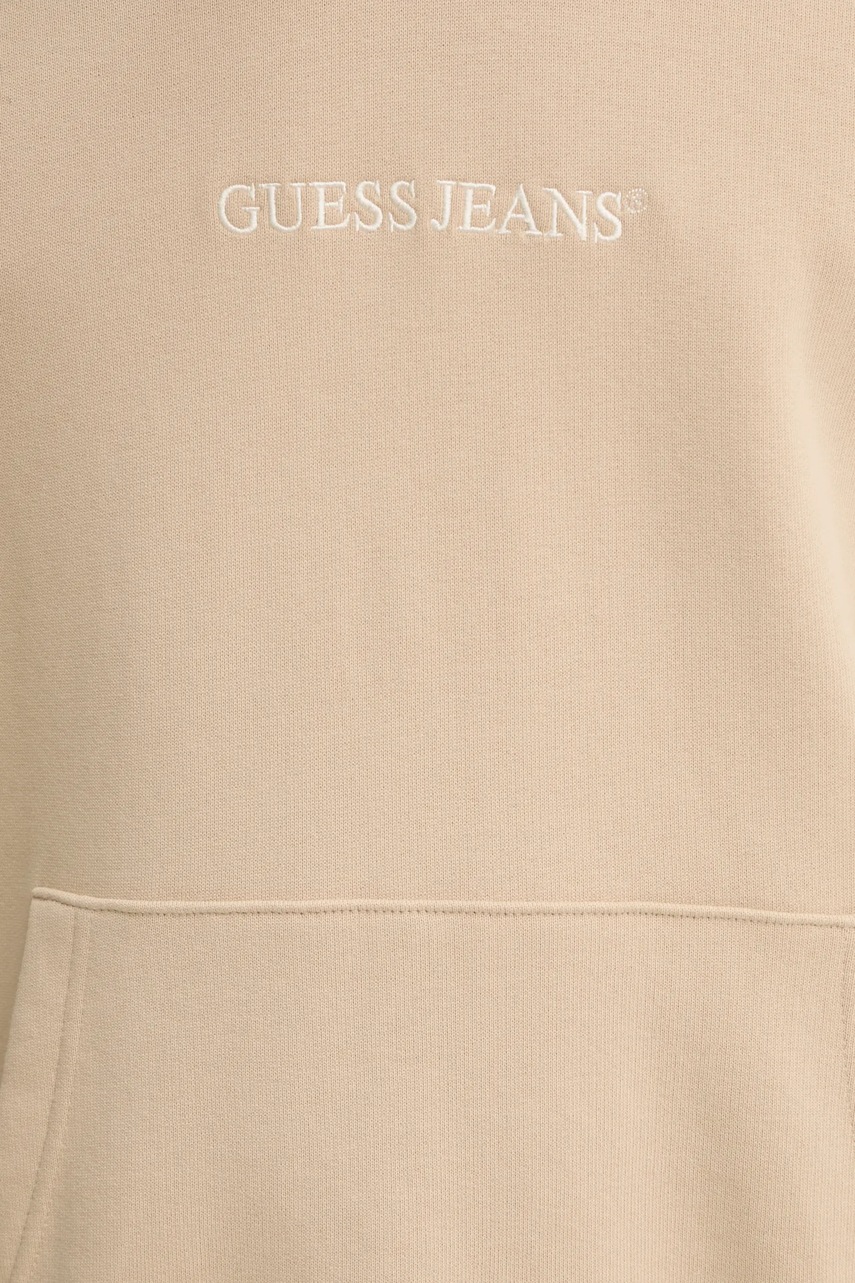 Μπλούζα Guess Jeans χρώμα: μπεζ, με κουκούλα, M5RQ38 KCPR1 φωτογραφία