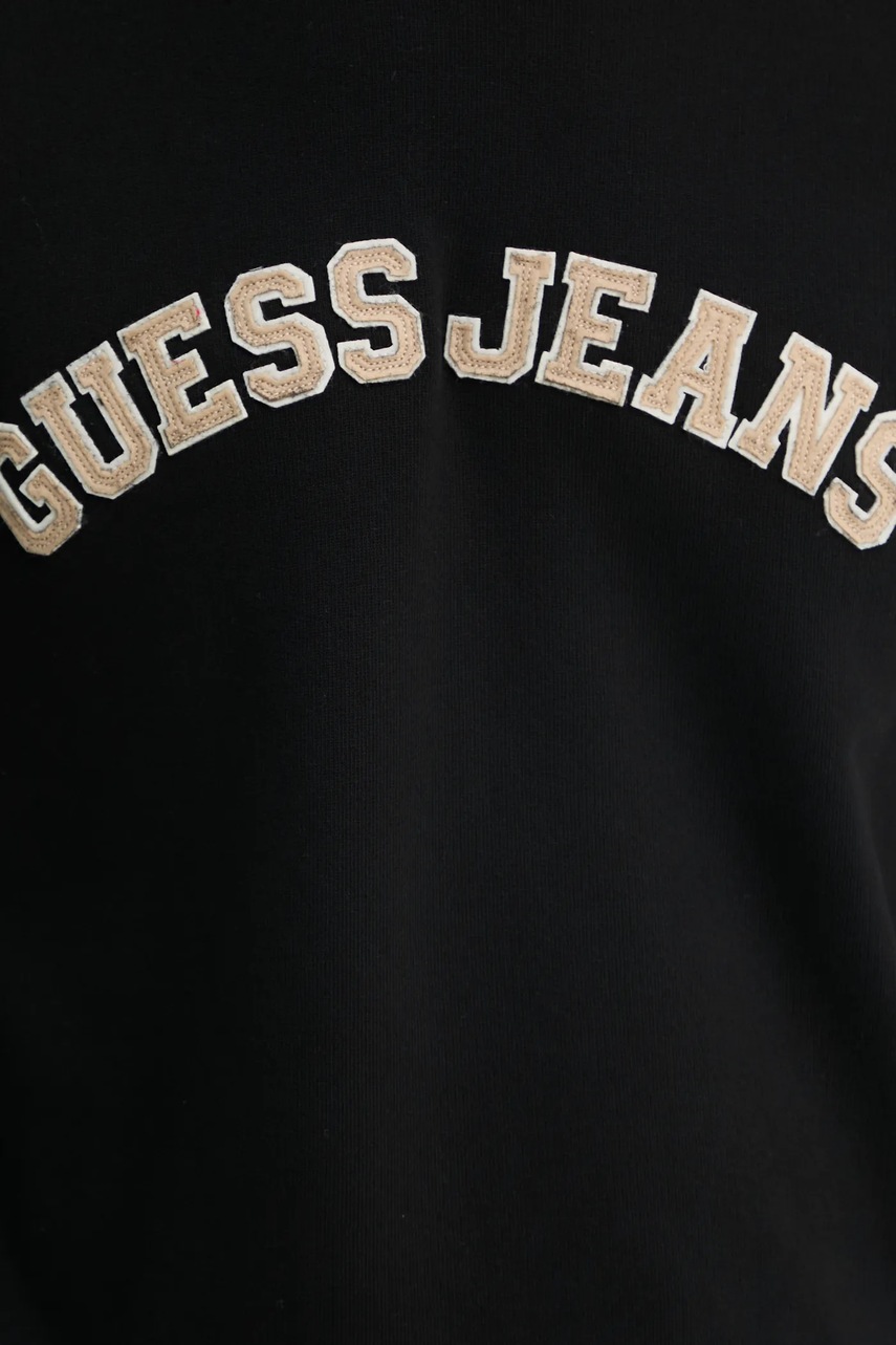 Кофта Guess Jeans чоловіча колір чорний з аплікацією M5RQ41 KCPR1 