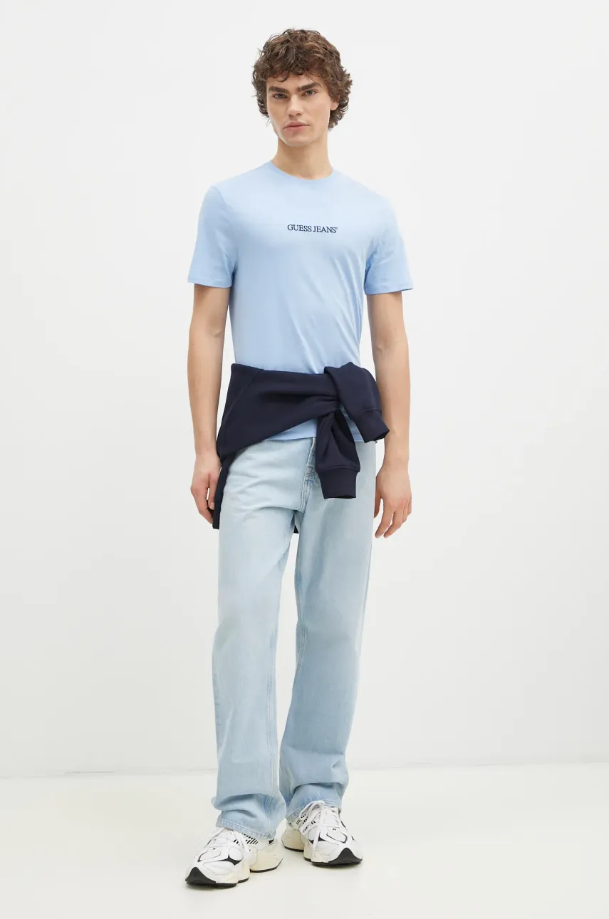 Кофта Guess Jeans мужская цвет синий с аппликацией M5RQ42 KCPR1 Кофта Guess Jeans мужская цвет синий с аппликацией M5RQ42 KCPR1