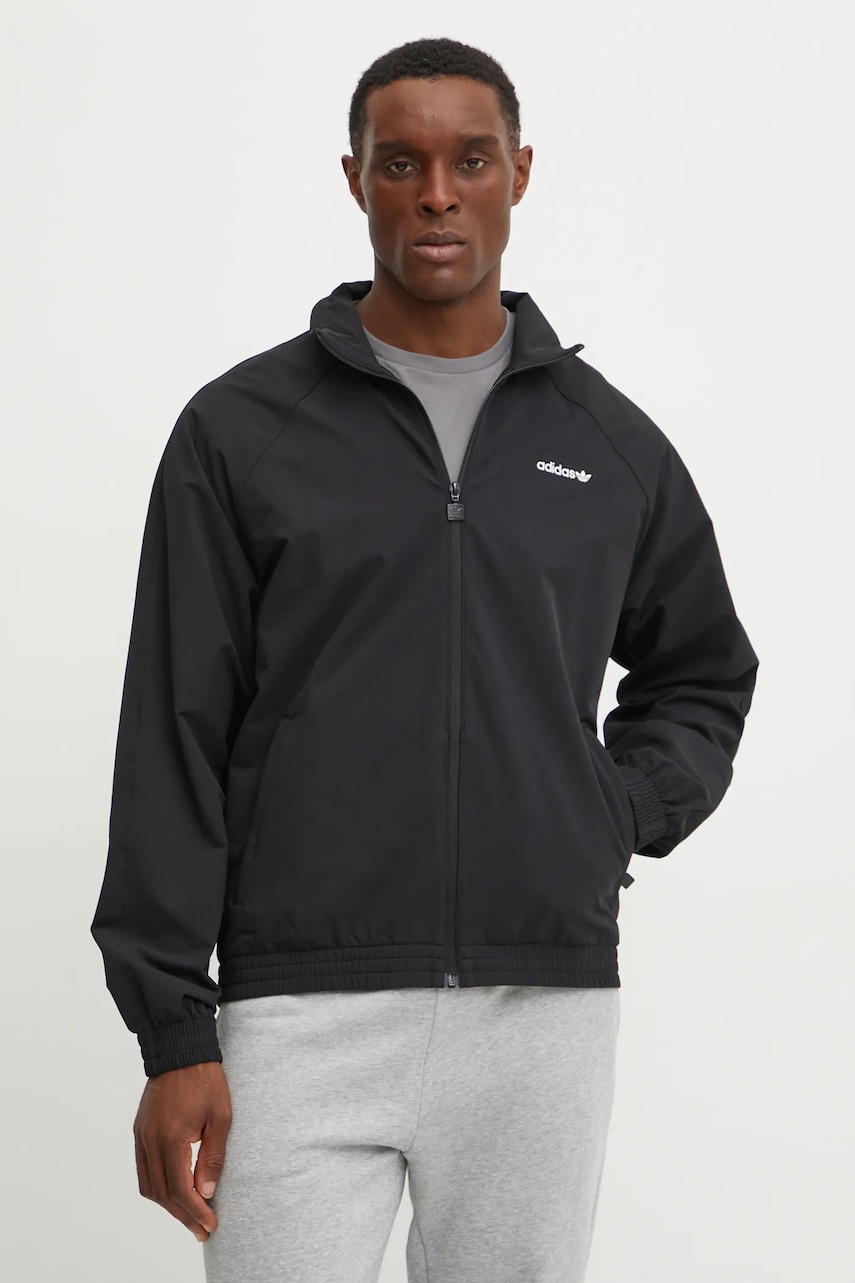 adidas Originals geaca WOVEN TT culoarea negru, de tranzitie, JC8359