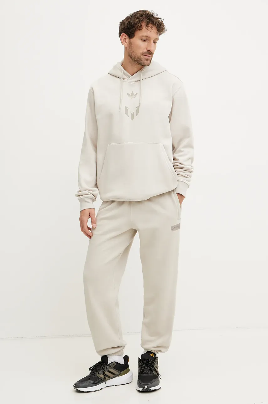 Кофта adidas Originals MESSI HOODIE мужская цвет бежевый с капюшоном с принтом JC9474 Кофта adidas Originals MESSI HOODIE мужская цвет бежевый с капюшоном с принтом JC9474