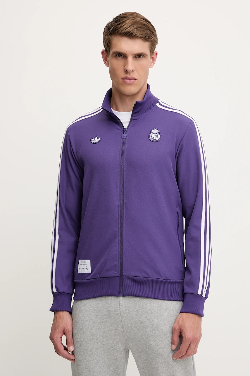 adidas Originals bluza REAL ICON TT culoarea violet, modelator, JF2582