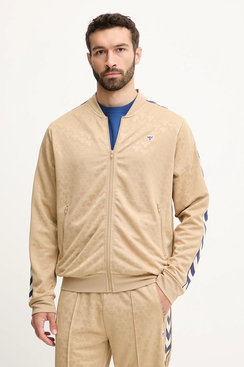 

Суичър Hummel мъжки в зелено с десен 227580, Бежов