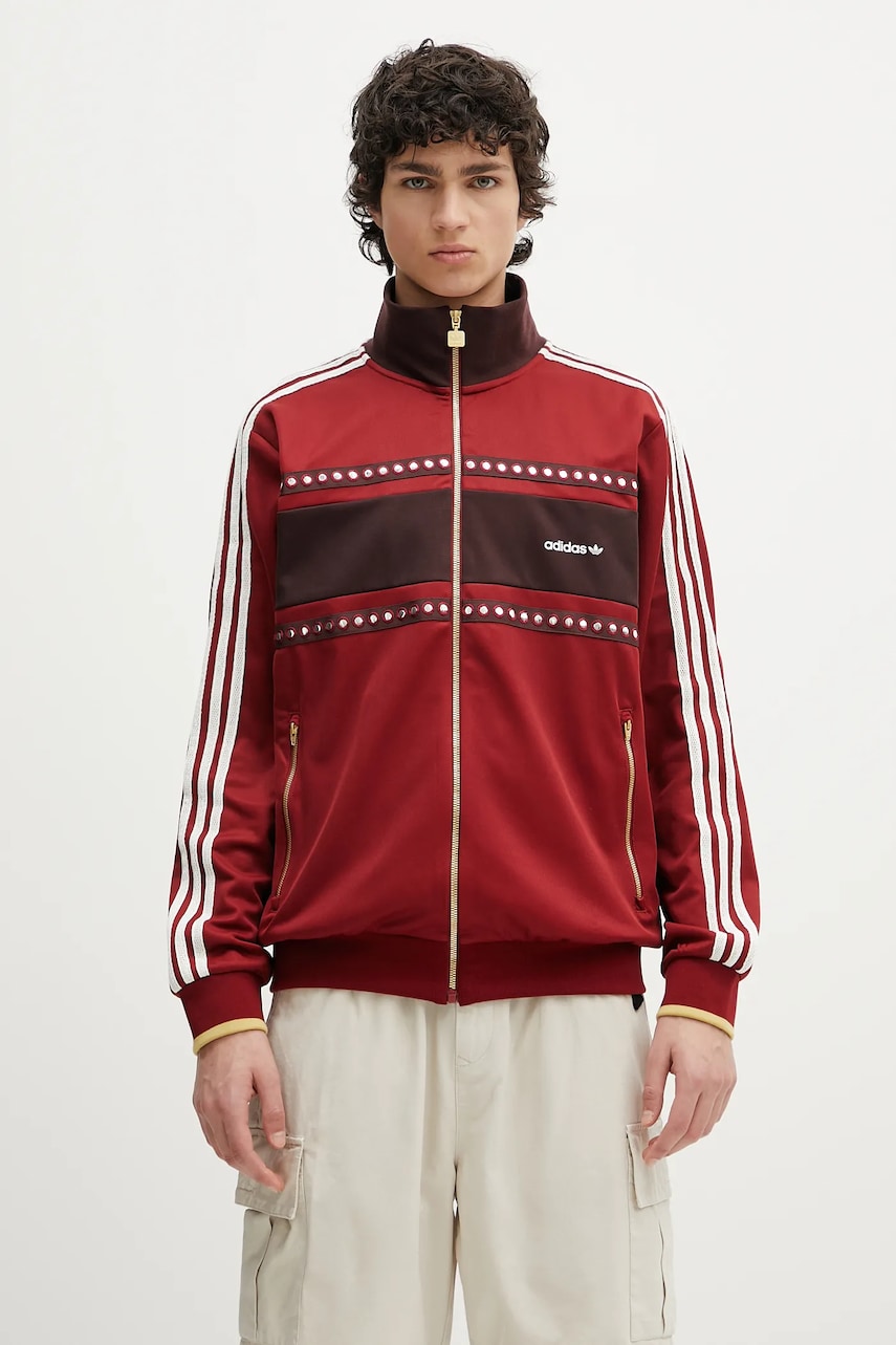 adidas Originals bluză Track Top culoarea rosu, cu imprimeu, KA4388