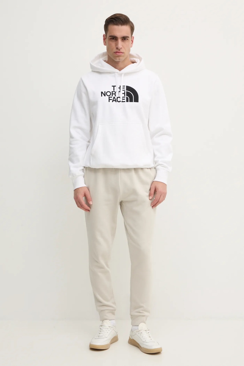 Μπλούζα The North Face Drew Peak χρώμα: μπεζ, με κουκούλα, NF0A89EMLA91 φωτογραφία