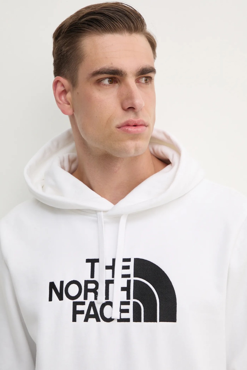 Μπλούζα The North Face Drew Peak χρώμα: μπεζ, με κουκούλα, NF0A89EMLA91 φωτογραφία