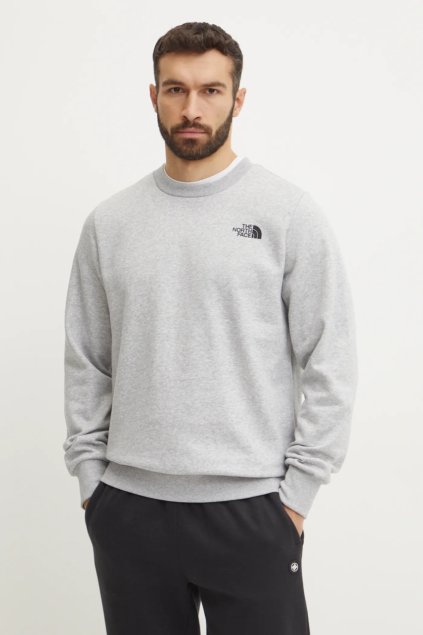 The North Face bluza Simple Dome barbati, culoarea gri, melanj, NF0A89FBDYX1 The North Face bluza Simple Dome barbati, culoarea gri, melanj, NF0A89FBDYX1