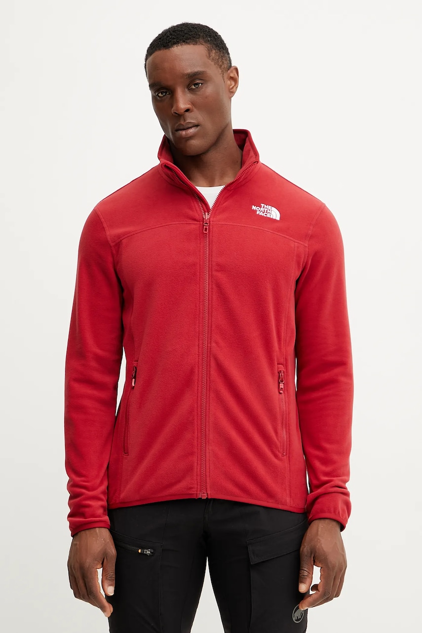The North Face hanorac 100 Glacier culoarea rosu, uni, NF0A855X3RO1