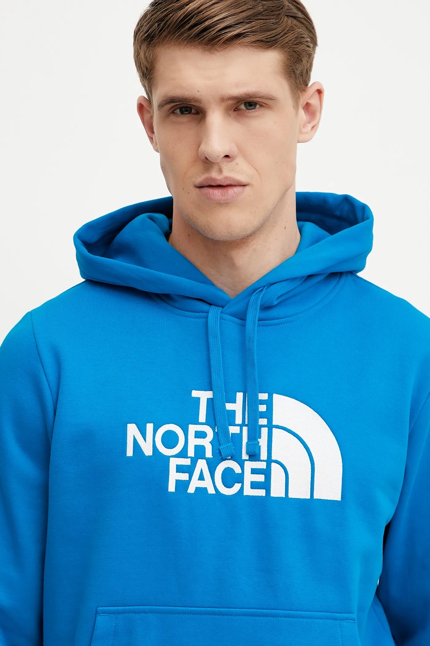 Μπλούζα The North Face Drew Peak χρώμα: μπλε, με κουκούλα, NF0A89EM73V1 φωτογραφία