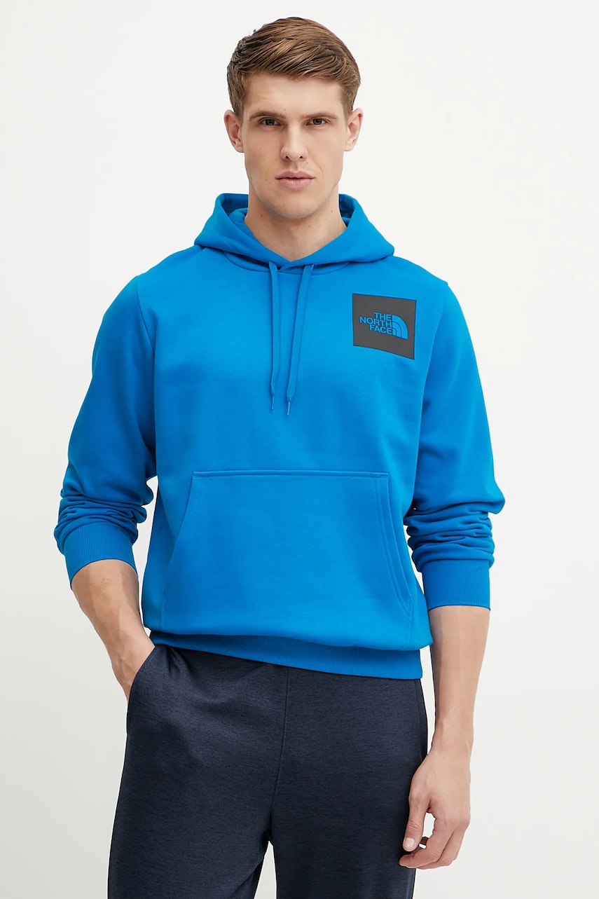 The North Face bluză Fine bărbați, cu glugă, cu imprimeu, NF0A89EUT4S1