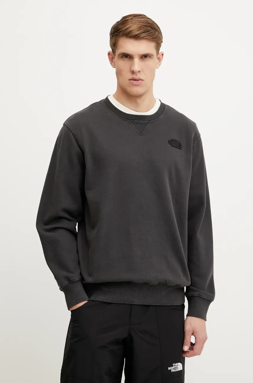 The North Face hanorac de bumbac Nature Relaxed barbati, culoarea negru, neted, NF0A8BW0JK31