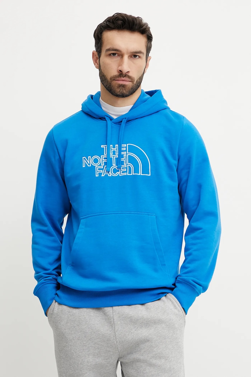 The North Face bluza Drew Peak Light barbati, cu glugă, cu imprimeu, NF0A8C1B73V1