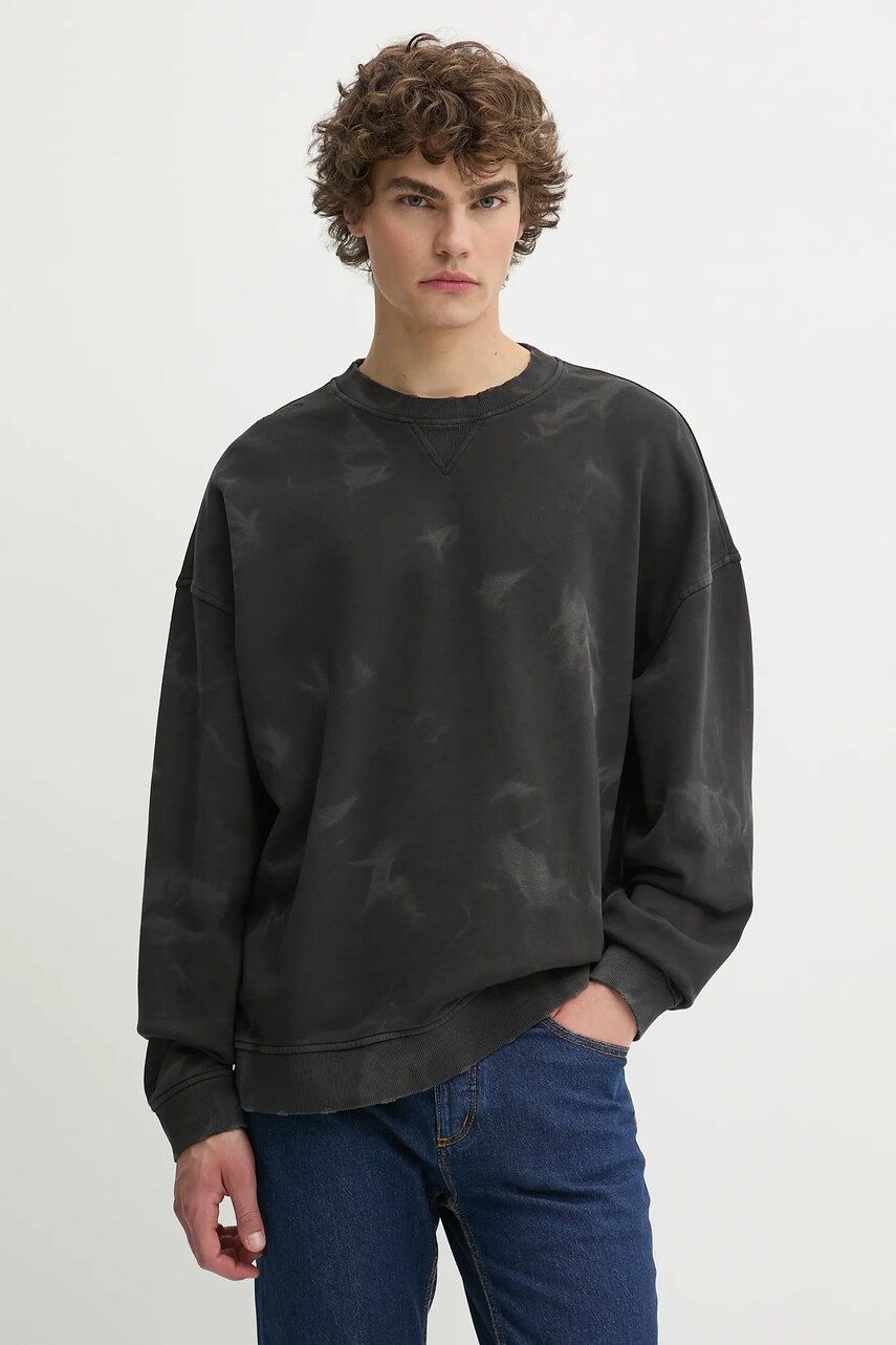 Hugo Blue hanorac de bumbac culoarea negru, uni, 50534266