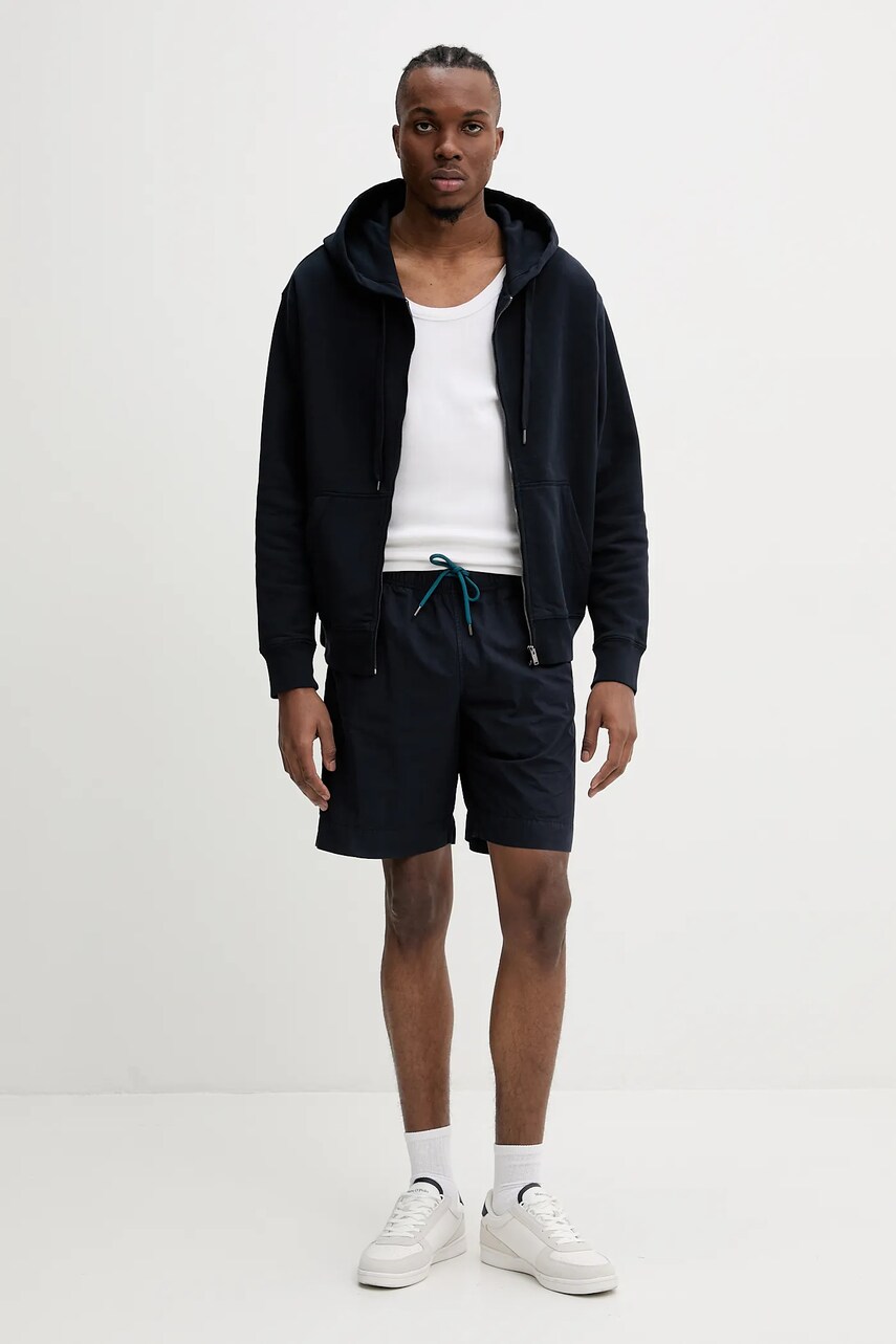 Хлопковая кофта ZADIG&VOLTAIRE цвет синий с капюшоном однотонная JMSS01296 Хлопковая кофта ZADIG&VOLTAIRE цвет синий с капюшоном однотонная JMSS01296