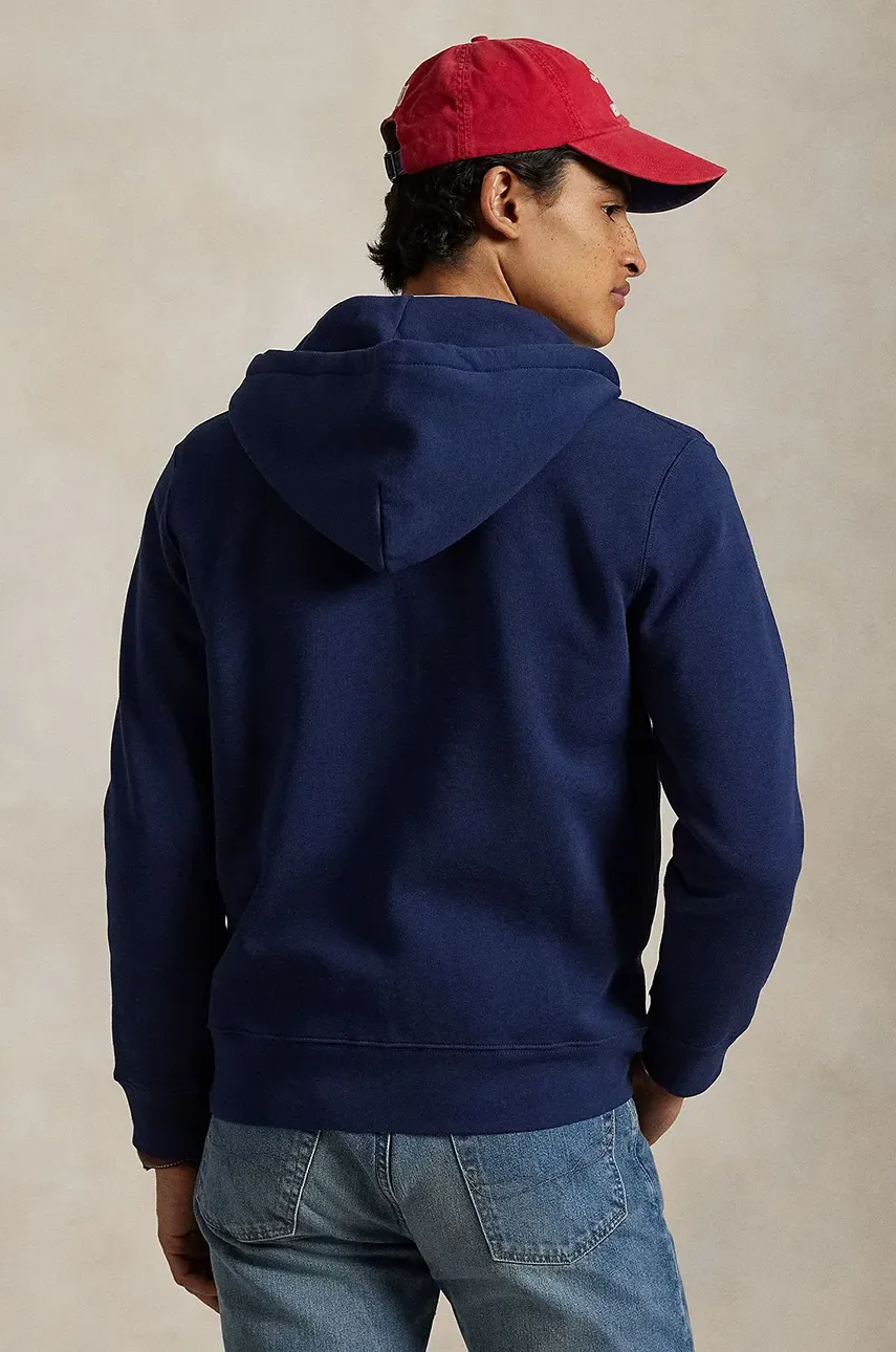 Кофта Polo Ralph Lauren мужская цвет синий с капюшоном однотонная 710963820 Кофта Polo Ralph Lauren мужская цвет синий с капюшоном однотонная 710963820