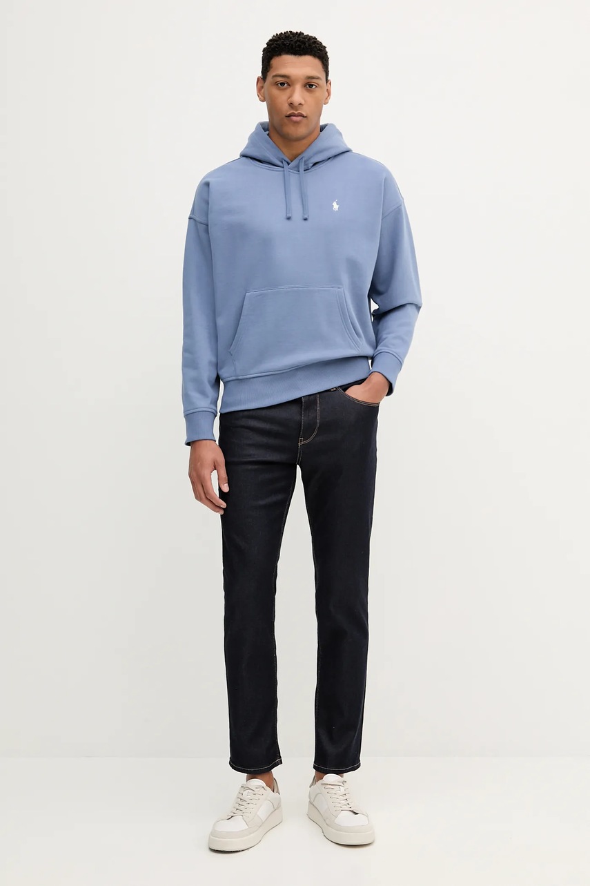 Кофта Polo Ralph Lauren Lspohoodm11 Long Sleeve цвет белый с капюшоном однотонная 710964718