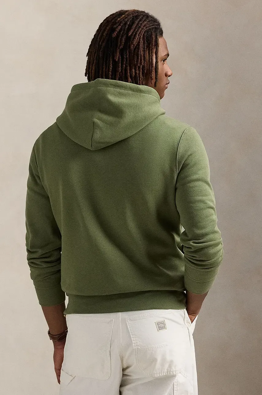 Кофта Polo Ralph Lauren мужская цвет зелёный с капюшоном с принтом 710973147 Кофта Polo Ralph Lauren мужская цвет зелёный с капюшоном с принтом 710973147