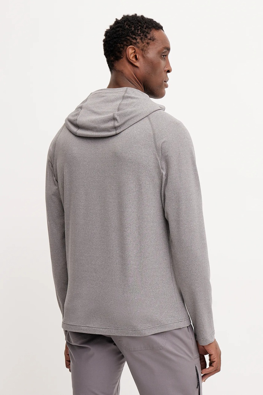 Αθλητική μπλούζα Helly Hansen Tyri χρώμα: γκρι, με κουκούλα, 63399 φωτογραφία