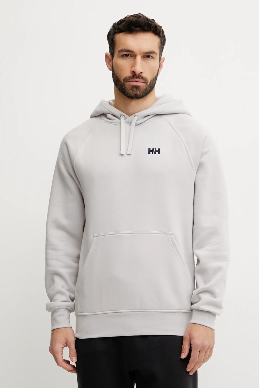 Helly Hansen bluza ELEVATE barbati, culoarea gri, cu glugă, uni, 54282
