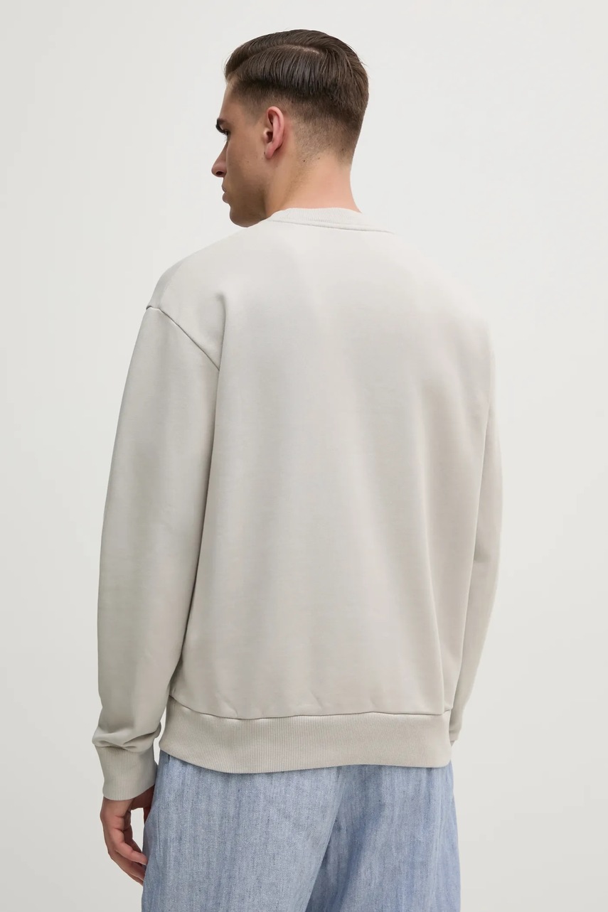 Βαμβακερή μπλούζα Calvin Klein χρώμα: γκρι, K10K114265 φωτογραφία