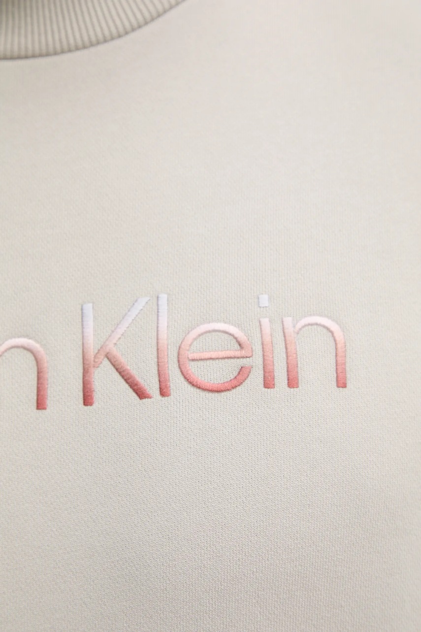 Βαμβακερή μπλούζα Calvin Klein χρώμα: γκρι, K10K114265 φωτογραφία