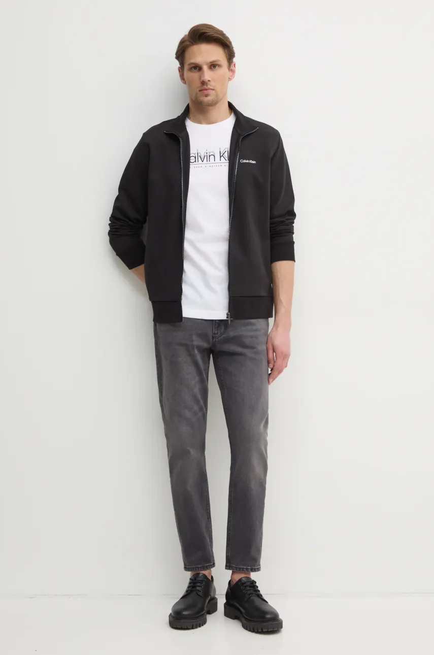 Кофта Calvin Klein чоловіча колір чорний однотонна K10K114487
