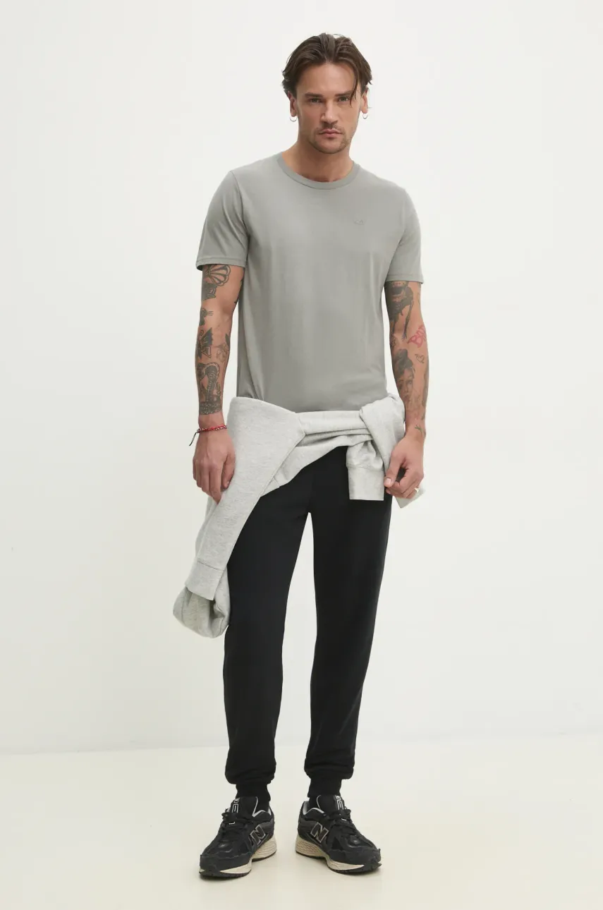 Хлопковая кофта Superdry мужская цвет серый с капюшоном меланж M2014168A-D6V Хлопковая кофта Superdry мужская цвет серый с капюшоном меланж M2014168A-D6V