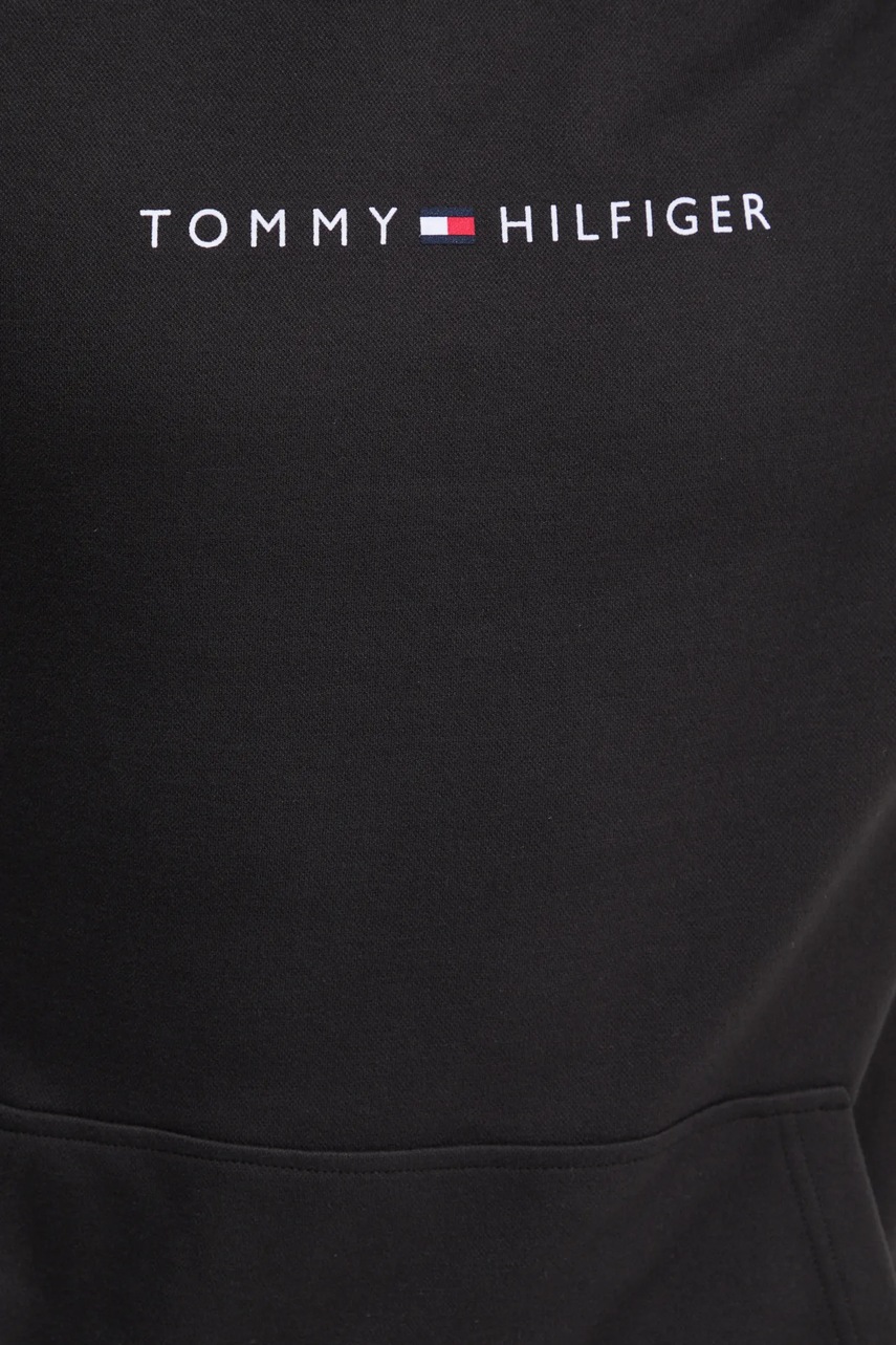 Кофта Tommy Hilfiger чоловіча колір чорний з капюшоном з аплікацією UM0UM03506 