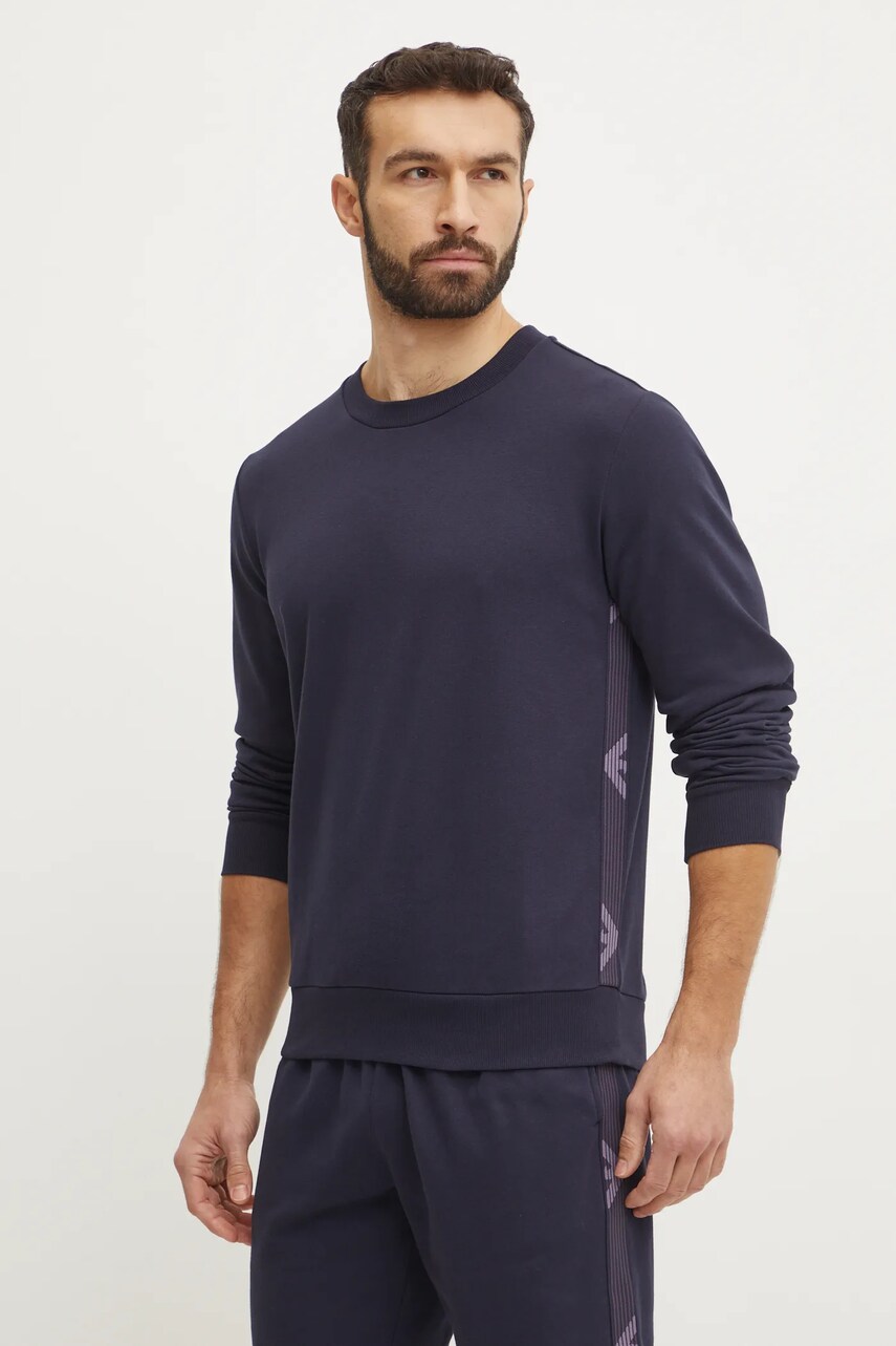 Levně Mikina Emporio Armani Underwear tmavomodrá barva, s aplikací, EM000520 AF10781