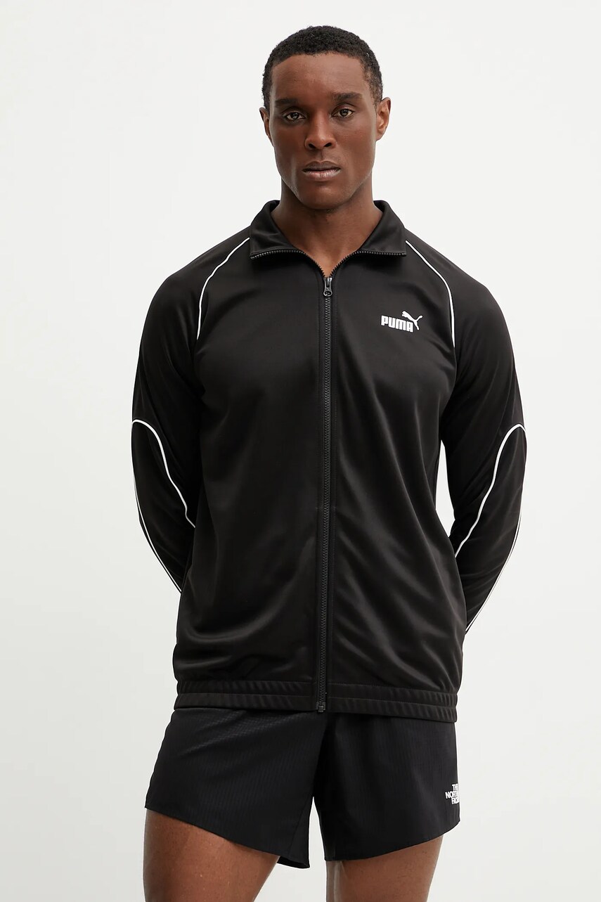 Puma hanorac de antrenament culoarea negru, uni, 684618