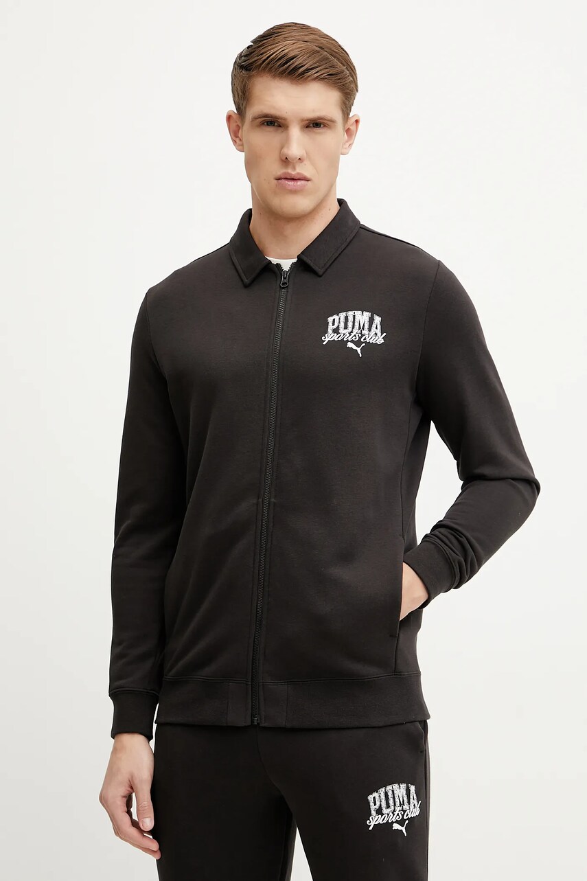 Puma bluza barbati, culoarea negru, cu imprimeu, 684655