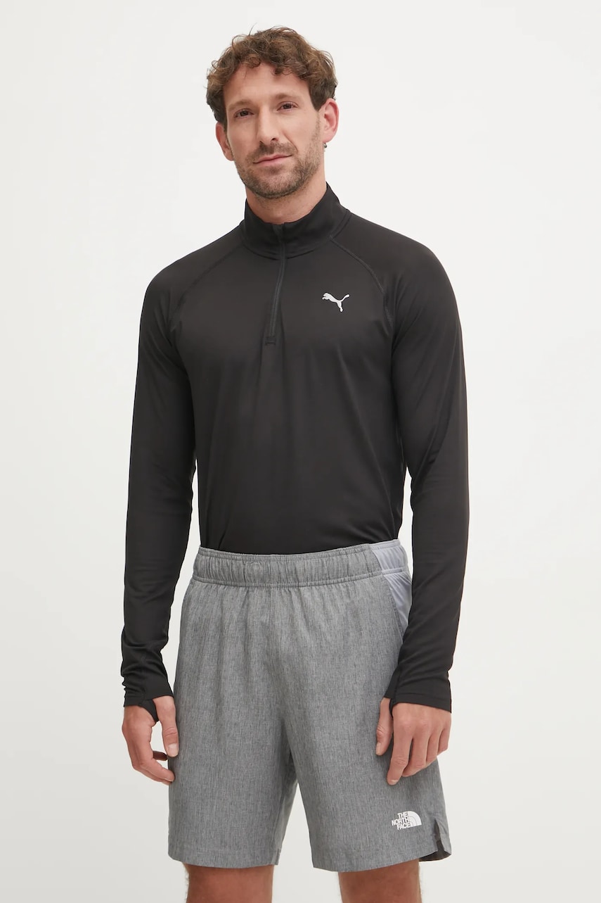 Puma hanorac de jogging Velocity Cloudspun culoarea negru, neted, 526627 Puma hanorac de jogging Velocity Cloudspun culoarea negru, neted, 526627