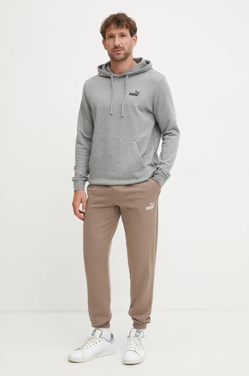 Кофта Puma мужская цвет серый с капюшоном однотонная 682576 Кофта Puma мужская цвет серый с капюшоном однотонная 682576