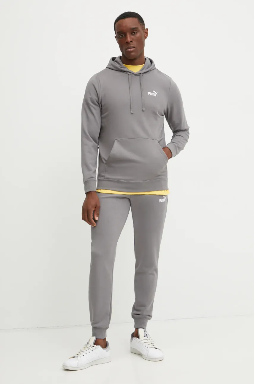 Кофта Puma мужская цвет серый с капюшоном однотонная 682577 Кофта Puma мужская цвет серый с капюшоном однотонная 682577