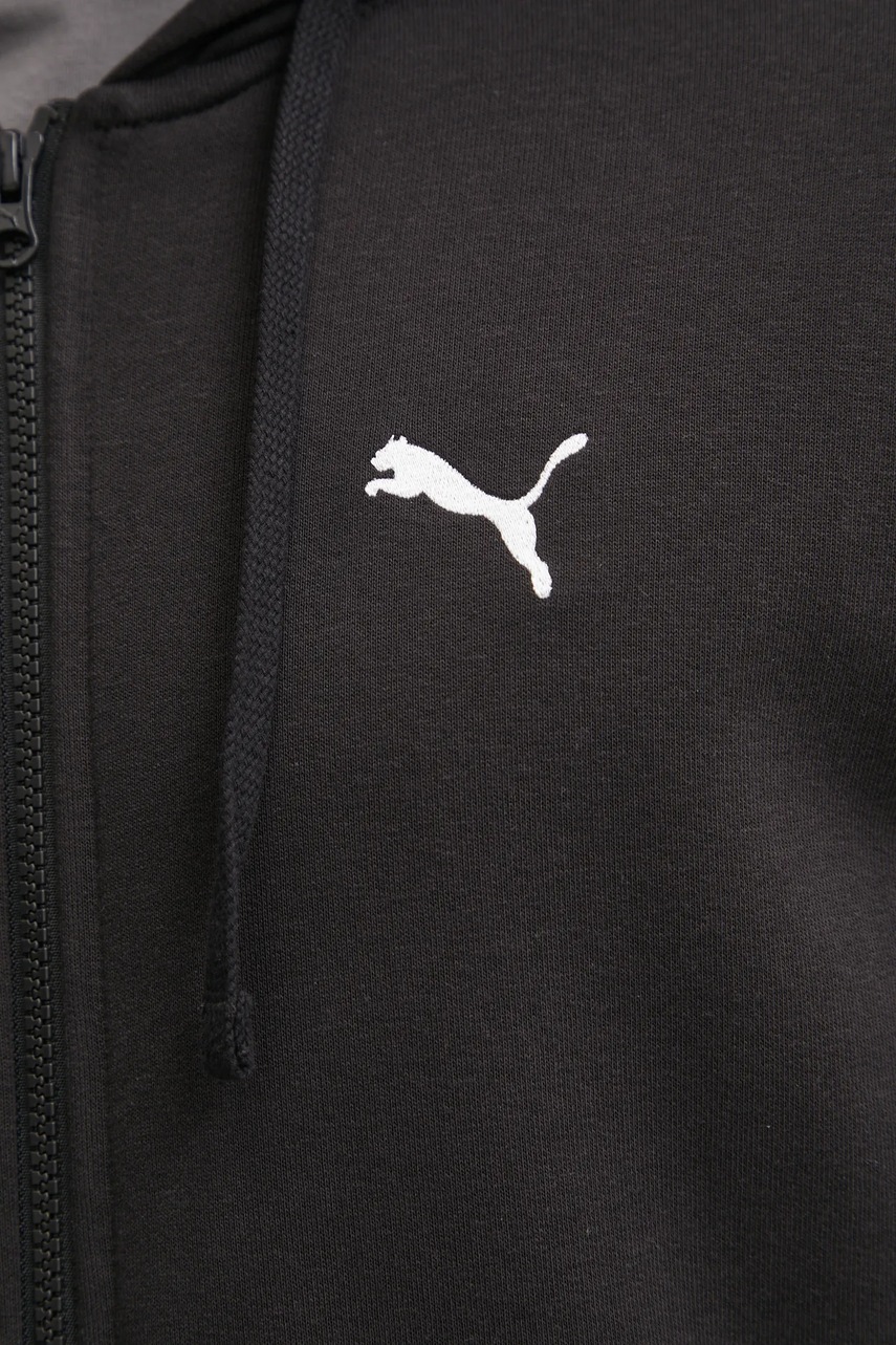 Кофта Puma чоловіча колір чорний з капюшоном однотонна 682592 