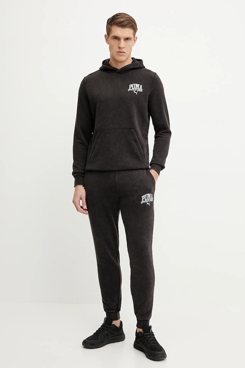 Кофта Puma мужская цвет чёрный с капюшоном с принтом 684641 Кофта Puma мужская цвет чёрный с капюшоном с принтом 684641