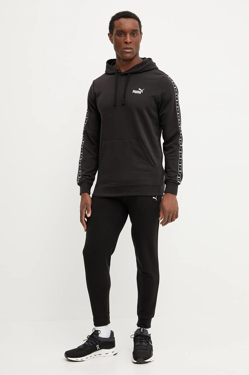 Кофта Puma мужская цвет чёрный с капюшоном с принтом 684676 Кофта Puma мужская цвет чёрный с капюшоном с принтом 684676