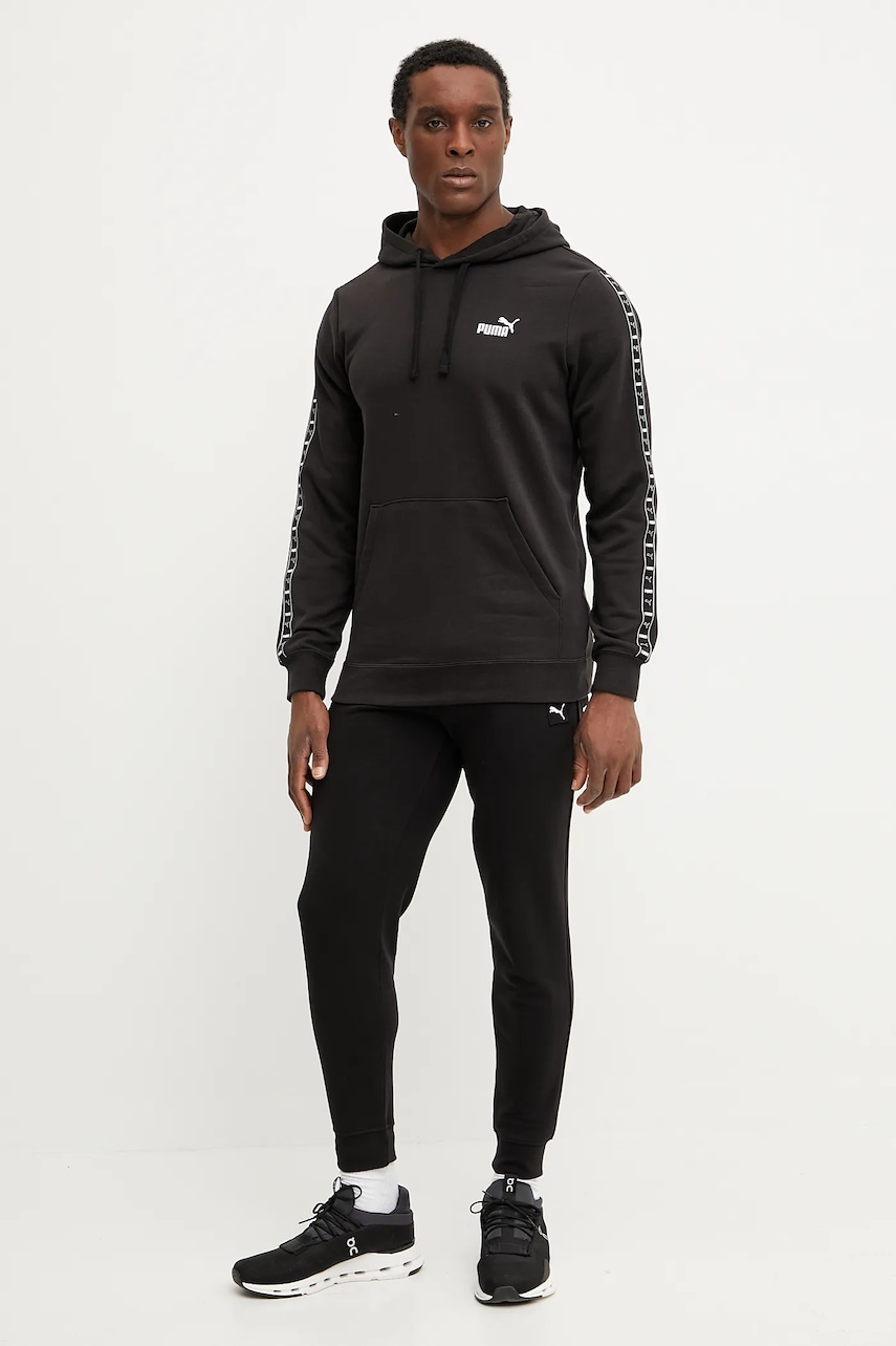 Кофта Puma мужская цвет чёрный с капюшоном с принтом 684676 Кофта Puma мужская цвет чёрный с капюшоном с принтом 684676
