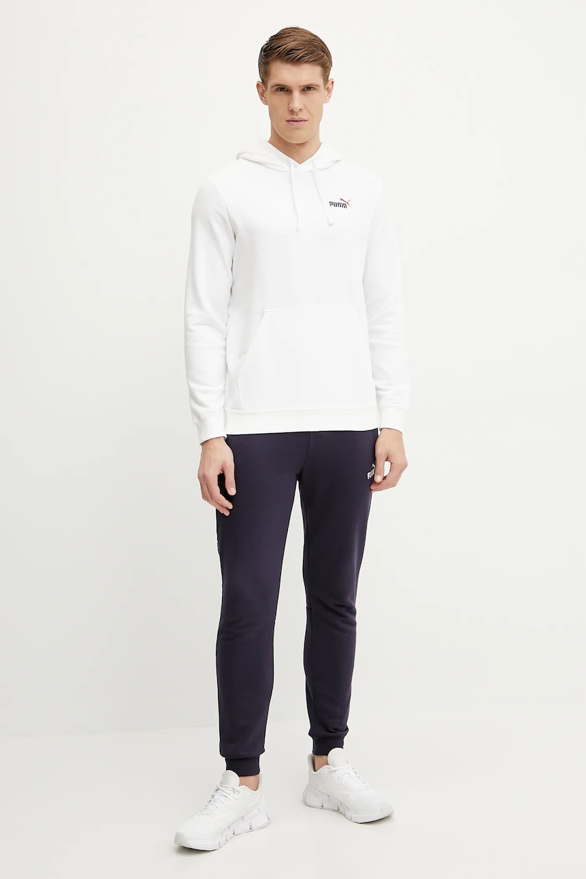Кофта Puma мужская цвет белый с капюшоном с аппликацией 684719 Кофта Puma мужская цвет белый с капюшоном с аппликацией 684719