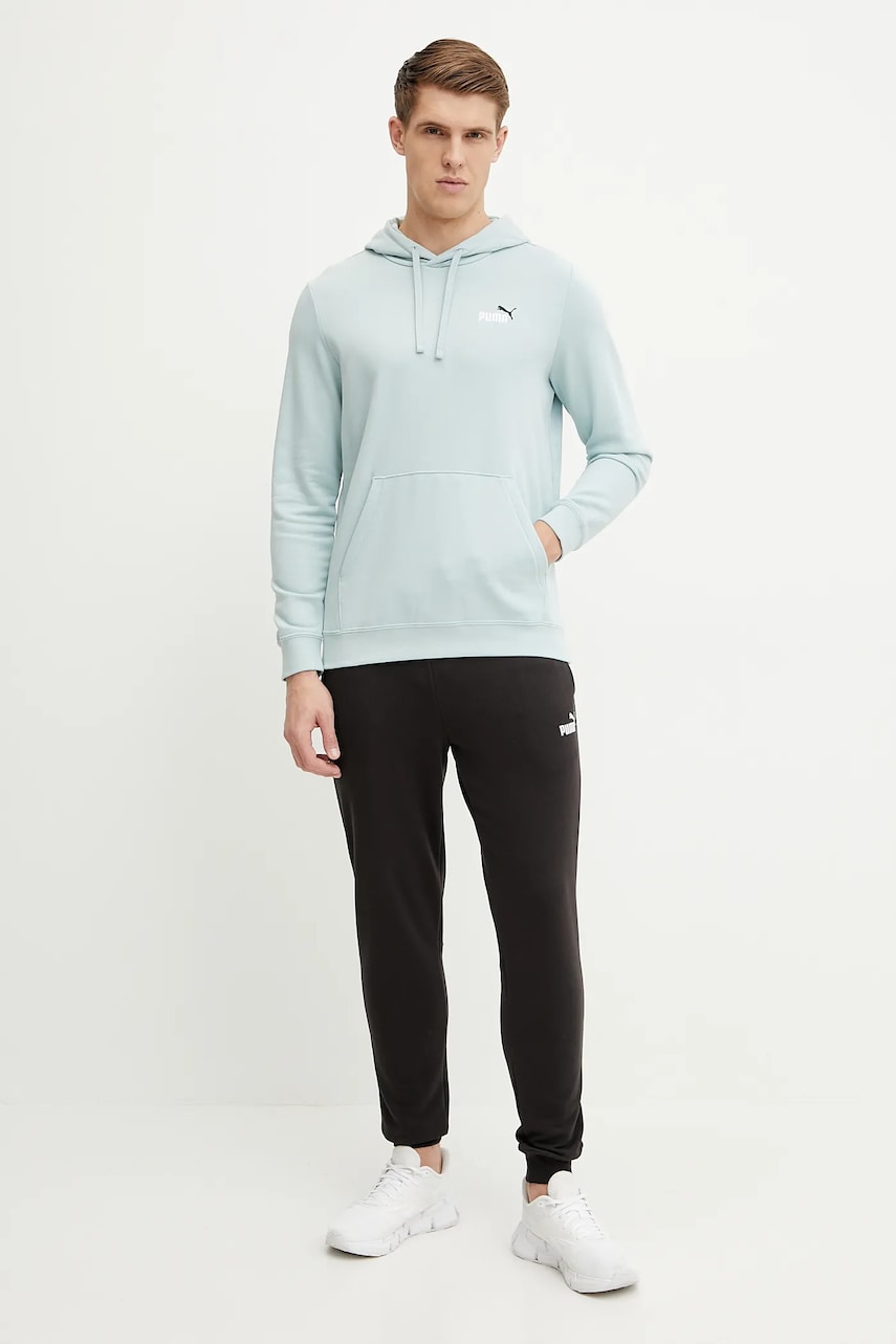 Кофта Puma мужская цвет бирюзовый с капюшоном с аппликацией 684719 Кофта Puma мужская цвет бирюзовый с капюшоном с аппликацией 684719