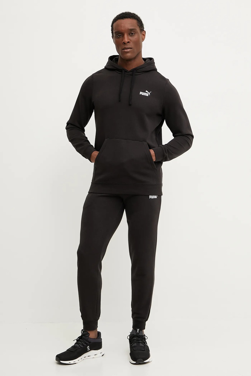 Кофта Puma мужская цвет чёрный с капюшоном с аппликацией 684719 Кофта Puma мужская цвет чёрный с капюшоном с аппликацией 684719