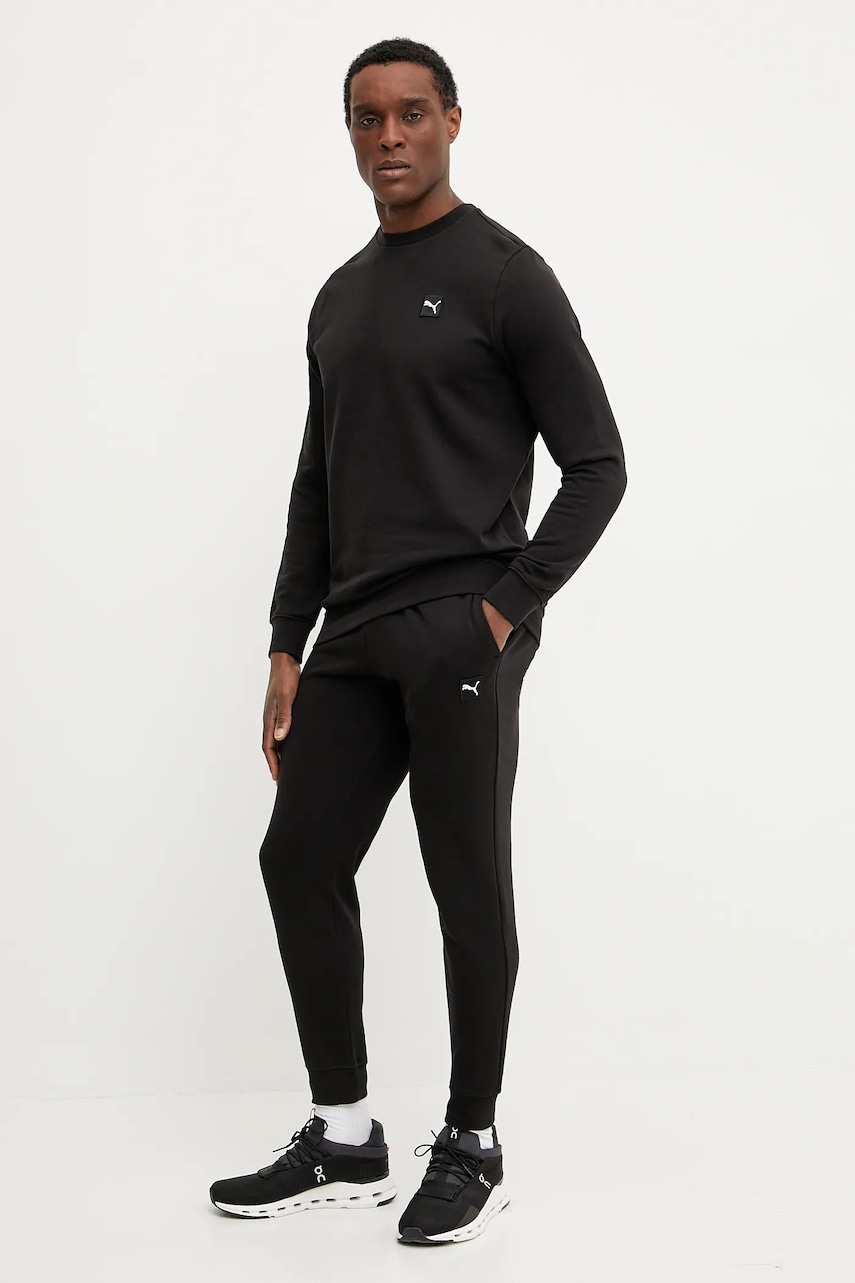 Хлопковая кофта Puma мужская цвет чёрный с принтом 684727 Хлопковая кофта Puma мужская цвет чёрный с принтом 684727