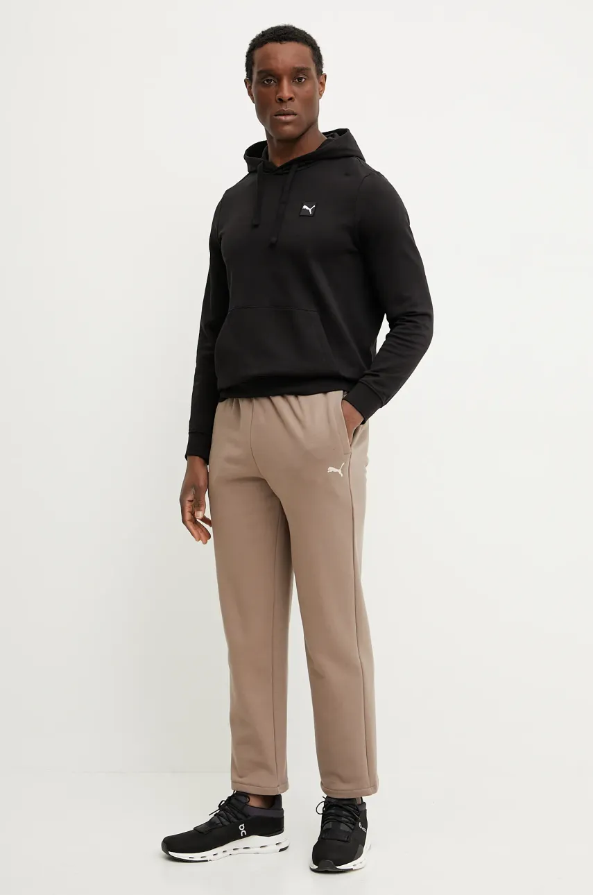 Хлопковая кофта Puma мужская цвет чёрный с капюшоном однотонная 684728 Хлопковая кофта Puma мужская цвет чёрный с капюшоном однотонная 684728