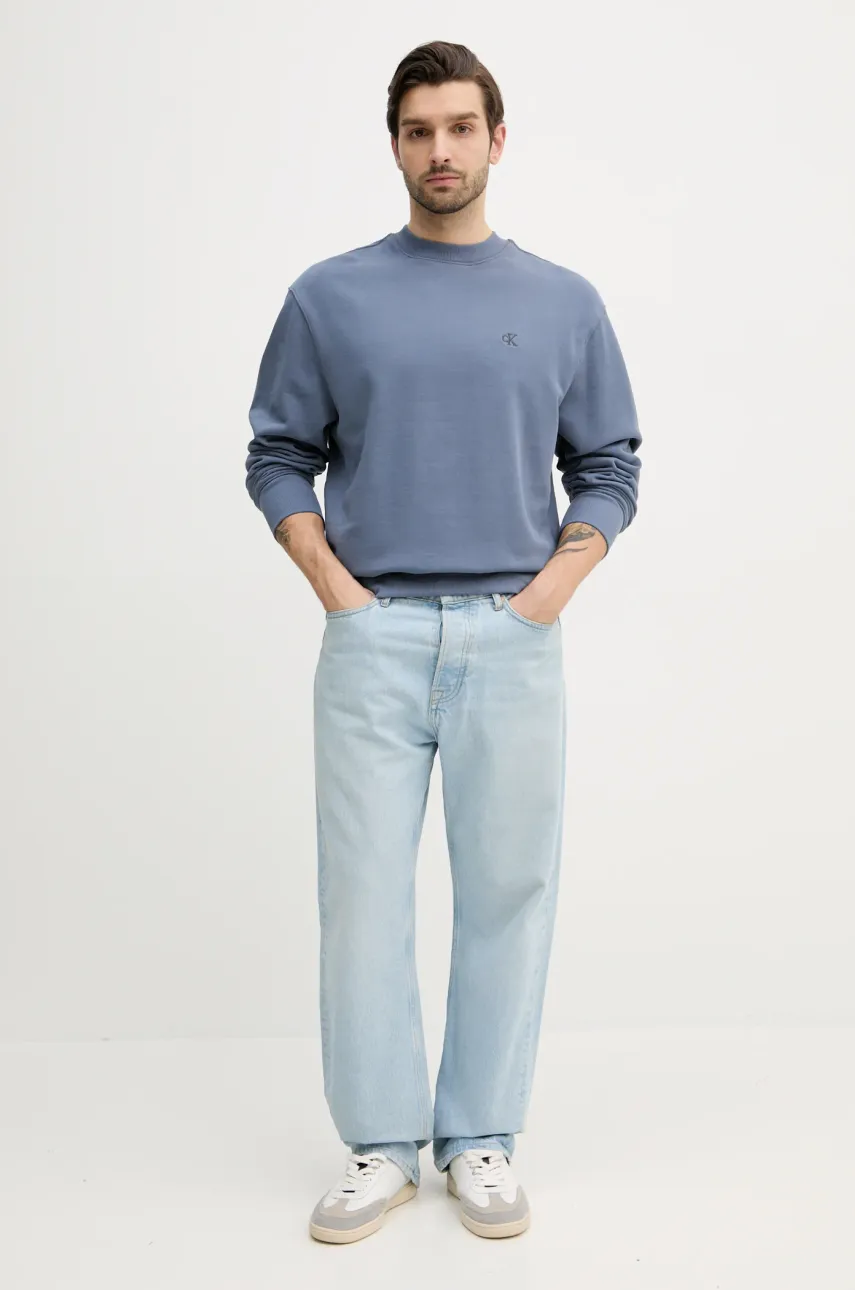 Хлопковая кофта Calvin Klein Jeans мужская однотонная J30J327228 Хлопковая кофта Calvin Klein Jeans мужская однотонная J30J327228