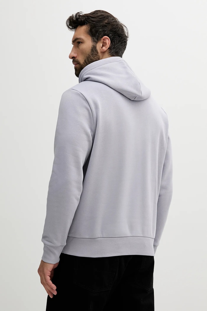 Кофта Calvin Klein Jeans мужская цвет фиолетовый с капюшоном с принтом LV040BM800