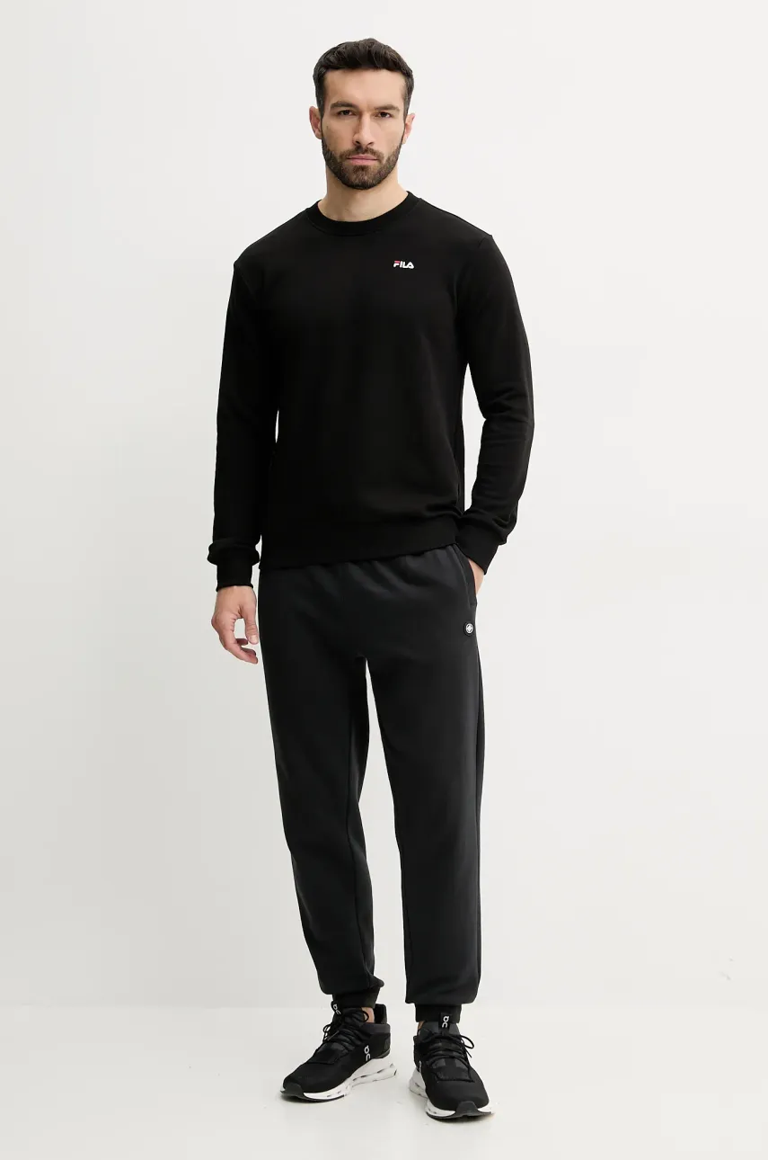 Кофта Fila Leverano мужская цвет чёрный однотонная FAM0876 Кофта Fila Leverano мужская цвет чёрный однотонная FAM0876
