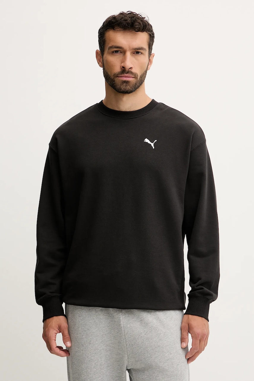 Puma hanorac de bumbac culoarea bej, uni, 629650